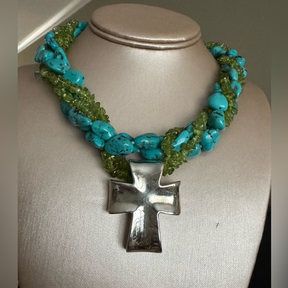Simon Sebbag Sterling silver & Turquoise Necklace - Picture 2 of 7